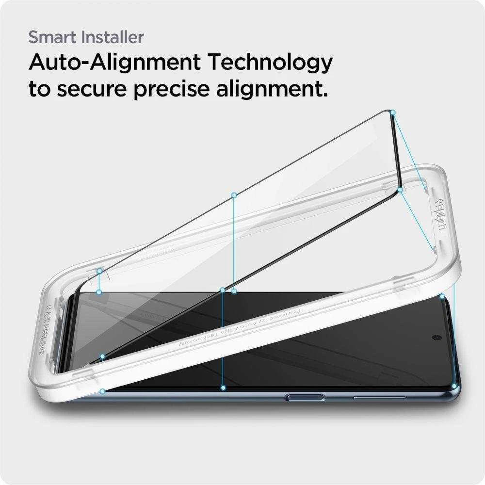 Spigen ALM Glass FC apsauginis tiklas skirtas Samsung Galaxy M53 5G - juodos spalvos