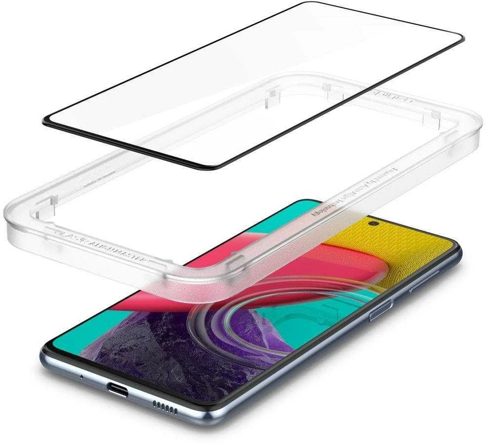 Spigen ALM Glass FC apsauginis tiklas skirtas Samsung Galaxy M53 5G - juodos spalvos