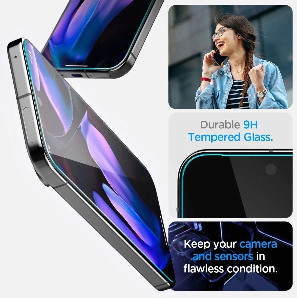 Spigen Glas.tR EZ Fit Apsauginis stiklas su aplikatoriumi Google Pixel 9 Pro XL (2 pcs.)