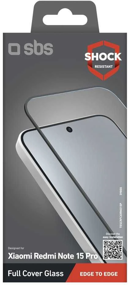 SBS Full Cover Tempered Glass for Xiaomi Redmi Note 15 Pro