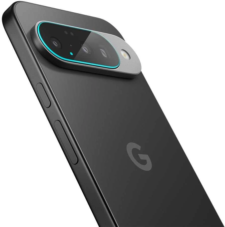 „Spigen Optik Glas.tR“ kameros apsauginiai dėklai, 2 vnt. pakuotėje, skirti „Google Pixel 10“ telefonui, skaidrūs.
