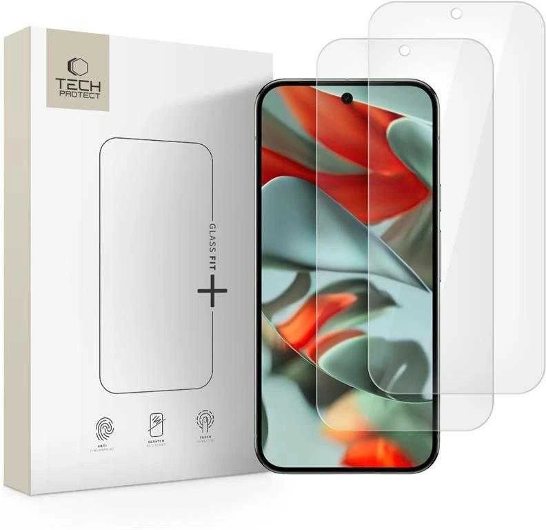 „Tech-Protect Glass Fit+“ 2 grūdinto stiklo pakuotė, skirta „Google Pixel 9 Pro XL / 10 Pro XL“ – skaidri.