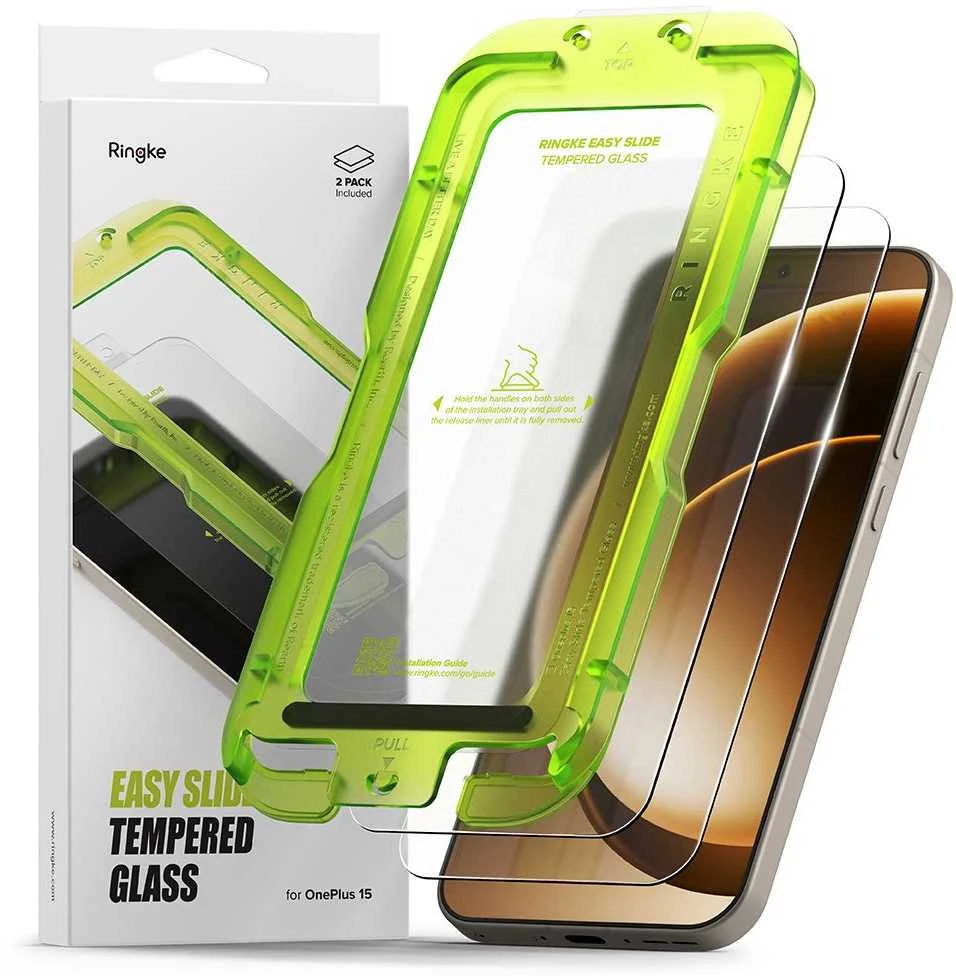 Apsauginis stiklas Ringke Easy Slide 2-pack OnePlus 15 skaidrus