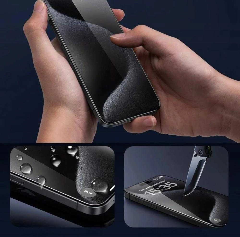 „Tech-Protect Glass Fit+“ 2 grūdinto stiklo pakuotė, skirta „iPhone 17 Air“ – skaidri
