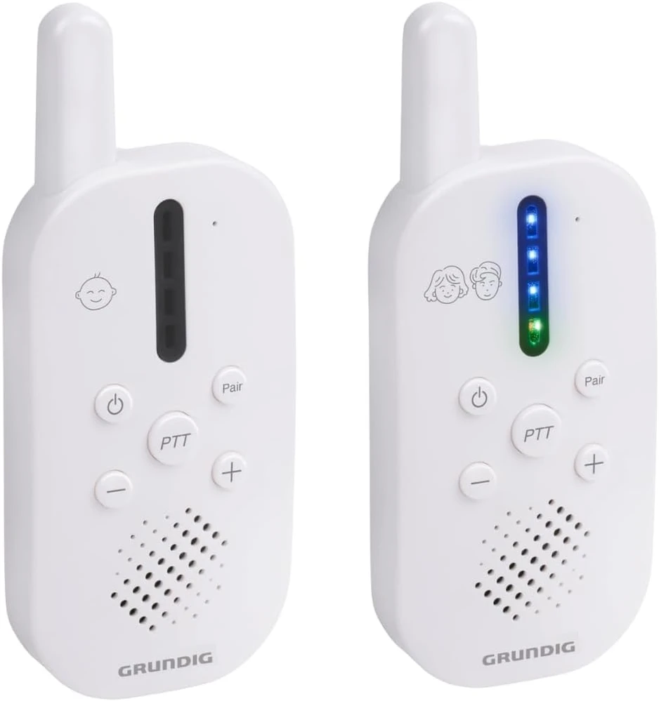 Grundig DECT garso auklė su interkomu, 150 m veikimo nuotolis, balta, B0G5Z23SSH