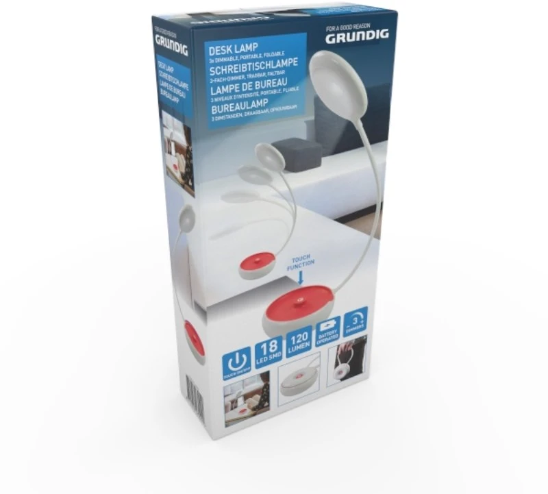 Grundig - Sulankstoma LED biuro lempa 15 cm (oranžinė)