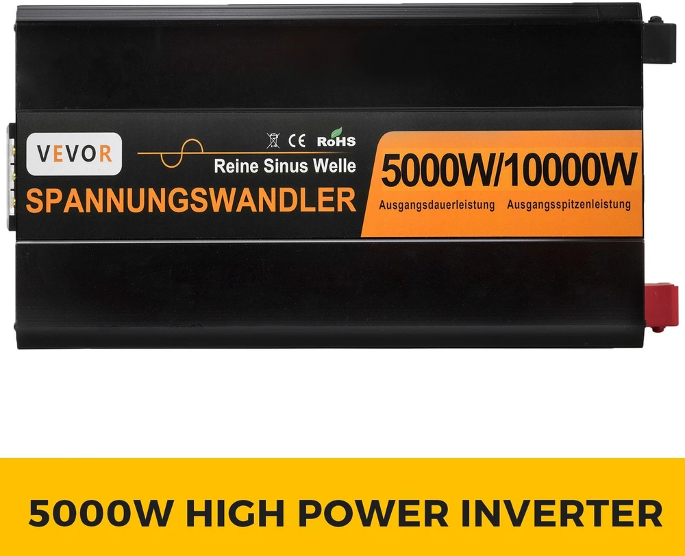 VEVOR 5000w 24v 230v grynųjų sinusų inverteris