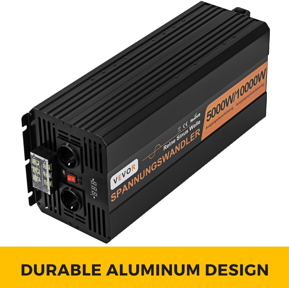 VEVOR 5000w 24v 230v grynųjų sinusų inverteris