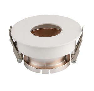 V-tac GU10 lemputės įmontuojamas rėmelis, apvalus, 80x42mm, baltos/rožinio aukso spalvos