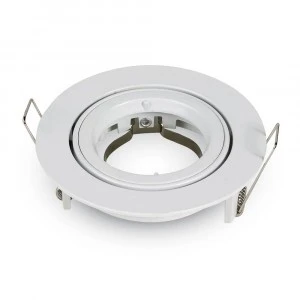 GU10 lemputės rėmelis V-TAC, apvalus, baltas, Φ95 x 32 mm