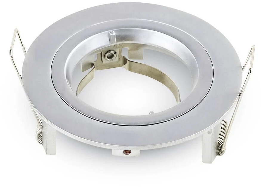GU10 lemputės rėmelis V-TAC, apvalus, sidabro sp., Φ81x34mm