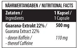 MST Guarana kapsulės 22% 120 vnt.