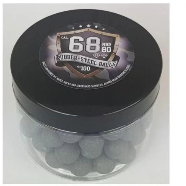 Gumos ir metalo rutuliai Guard Power cal. 68-100 vnt.