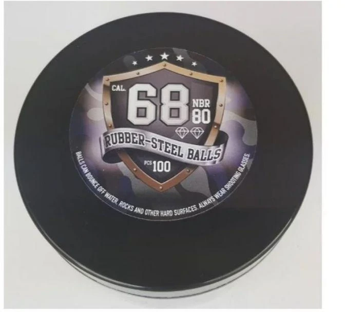 Gumos ir metalo rutuliai Guard Power cal. 68-100 vnt.
