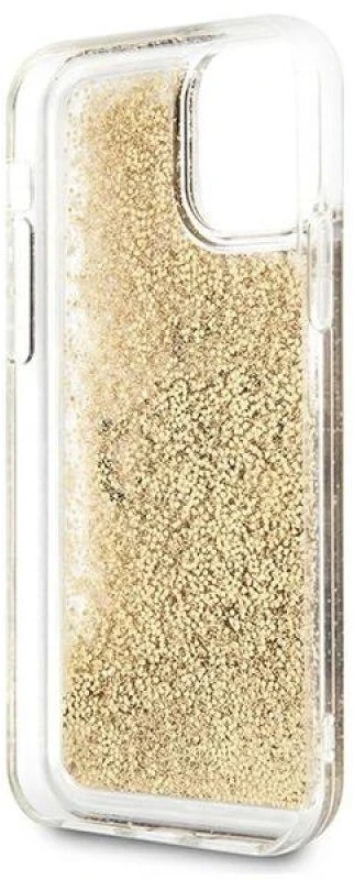 Guess GUHCN61LG4GGO Apple iPhone 11 6,1″ / Xr auksinis kietas dėklas 4G Big Liquid Glitter