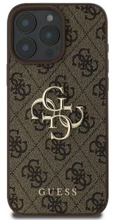 Guess 4G Big Logo Apple iPhone 16 Pro Max – dėklas telefonui rudos spalvos