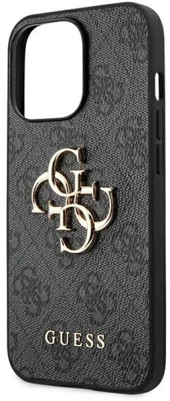 Apple iPhone 14 Pro Guess dėklas 4G Big Metal Logo pilkos spalvos