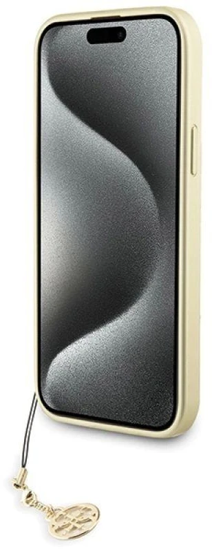 Guess GUHCP15MGF4GGR Apple iPhone 15 Plus / 14 Plus 6.7″ pilkas kietas dėklas 4G Charms Collection
