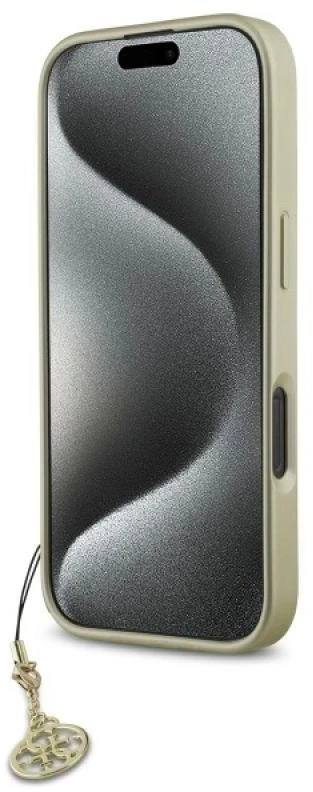 Guess GUHCP16XGF4GGR Apple iPhone 16 Pro Max 6.9″ juodos spalvos kietas dėklas 4G Charms Collection