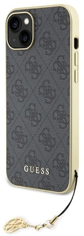 Guess GUHCP15MGF4GGR Apple iPhone 15 Plus / 14 Plus 6.7″ pilkas kietas dėklas 4G Charms Collection