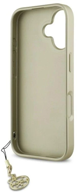 Guess GUHCP16SGF4GGR Apple iPhone 16 6.1″ juodos spalvos kietas dėklas 4G Charms Collection
