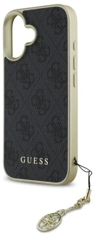 Guess GUHCP16MGF4GGR Apple iPhone 16 Plus 6.7″ juodos spalvos kietas dėklas 4G Charms Collection