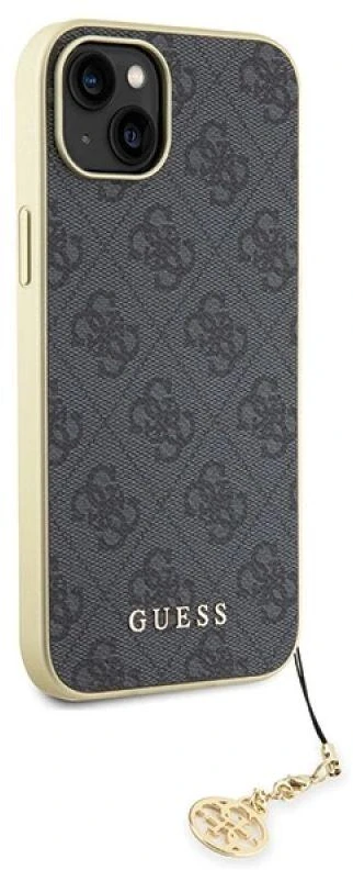 Guess GUHCP15MGF4GGR Apple iPhone 15 Plus / 14 Plus 6.7″ pilkas kietas dėklas 4G Charms Collection