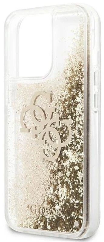 Guess GUHCP13XLG4GGO Apple iPhone 13 Pro Max 6,7″ auksinis kietas dėklas 4G Big Liquid Glitter