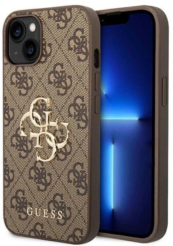 Dėklas GUESS GUHCP14S4S4GBBB IPHONE 14/15/13 6.1 "BRONZE / BROWN HARDCASE 4G BIG METAL LOGO
