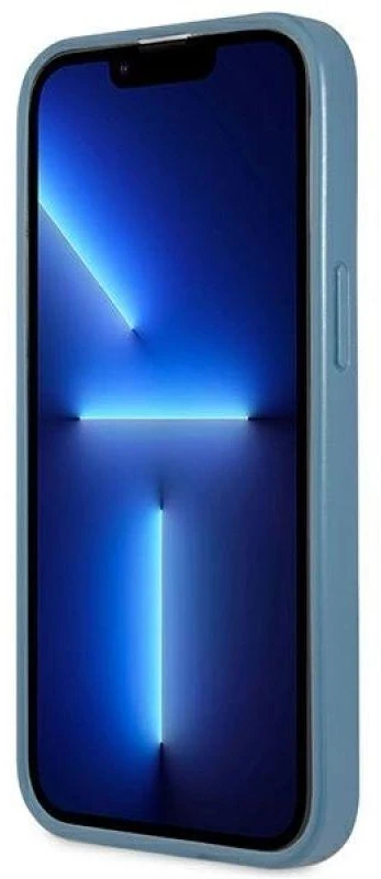 Dėklas GUESS GUHCP13LP4TPB IPHONE 13 PRO / 13 6.1 "Mėlynas / Mėlynas HARDCASE 4G TRIANGLE CARDSLOT LOGO