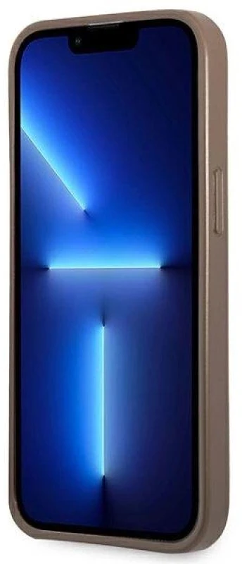 Dėklas GUESS GUHCP13LP4TPW IPHONE 13 PRO / 13 6.1 "BROWN / BROWN HARDCASE 4G TRIANGLE CARDSLOT LOGO