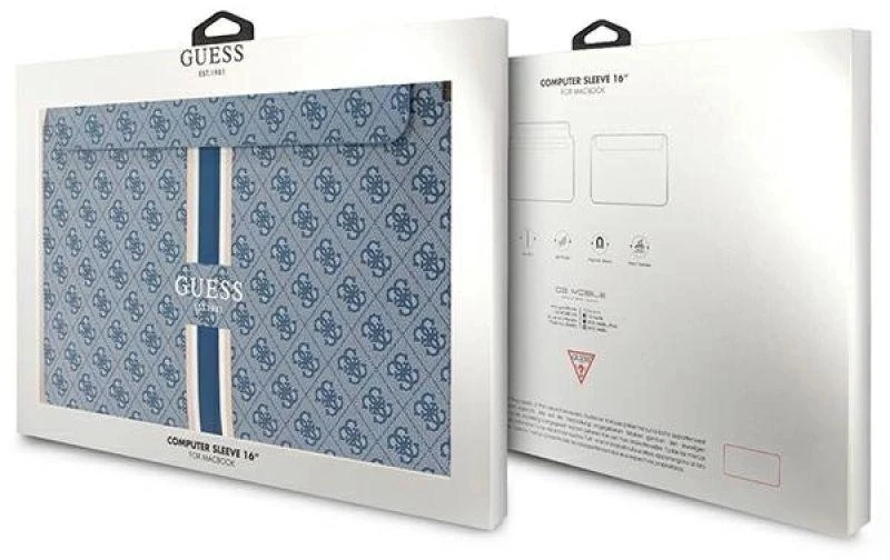 Guess rankovė GUCS16P4RPSB 16 colių mėlyna rankovė 4G juostelės