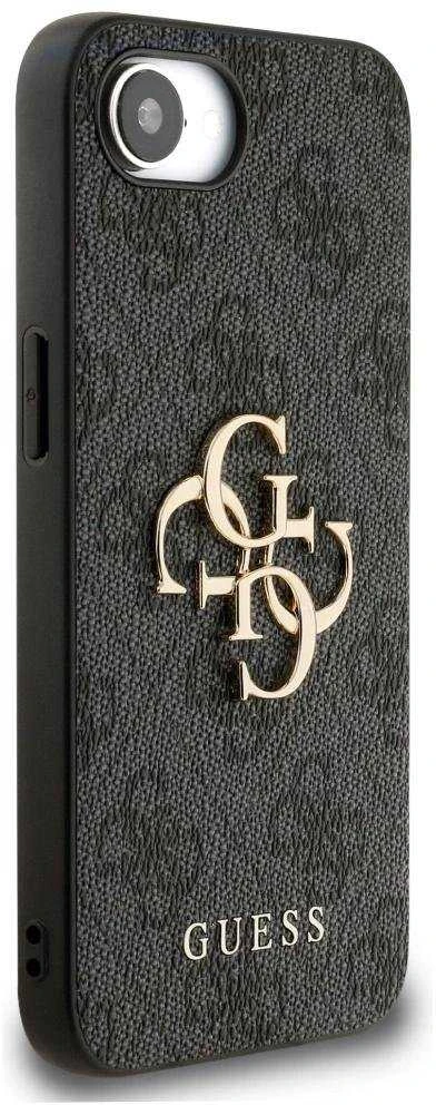 GUESS dėklas skirtas Apple iPhone 16e (SE 4 2025) GUHCPSE44GMGGR (4G PU Big Logo) juodos spalvos