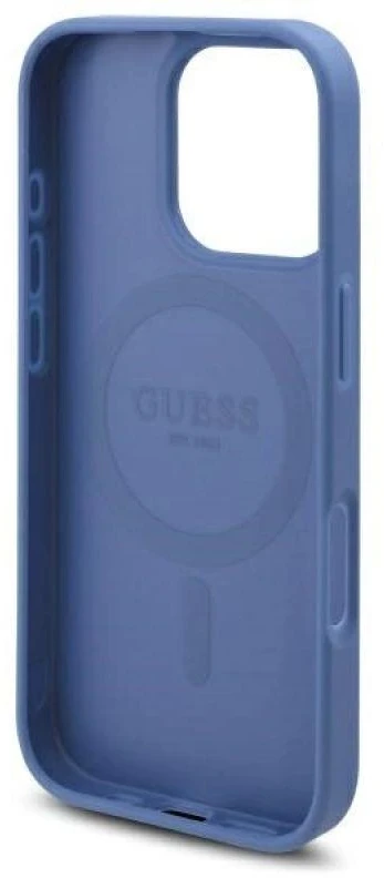 Guess GUHMP16XP4ROPEMCB Apple iPhone 16 Pro Max 6.9″ mėlynas kietas dėklas 4G Flowers Print MagSafe
