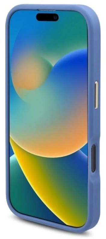 Guess GUHMP16LU4GPRB Apple iPhone 16 Pro 6.3″ mėlynas kietas dėklas 4G Logo Plate MagSafe