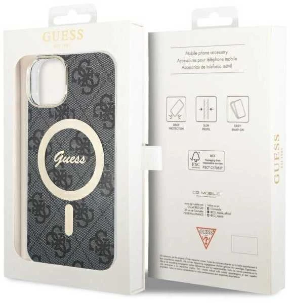 Dėklas Guess GUHMP14SH4STK iPhone 14 6.1" juoda/juodas hardcase 4G MagSafe