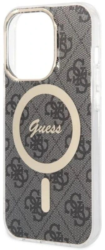 Dėklas GUESS GUHMP14LH4STK IPHONE 14 PRO 6.1 "Juodas/Juodas HARDCASE 4G MAGSAFE