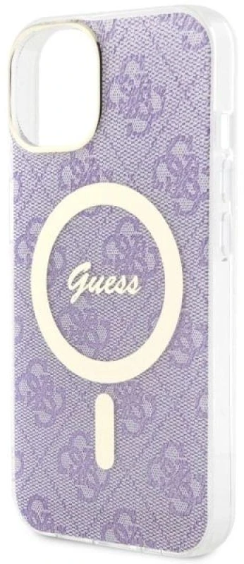 GUESS GUHMP14SH4STU IPHONE 14/15/13 6.1" VIOLETINIS / VIOLETINIS KIETAS DĖKLAS 4G MAGSAFE