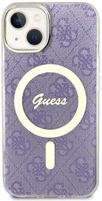 GUESS GUHMP14SH4STU IPHONE 14/15/13 6.1" VIOLETINIS / VIOLETINIS KIETAS DĖKLAS 4G MAGSAFE
