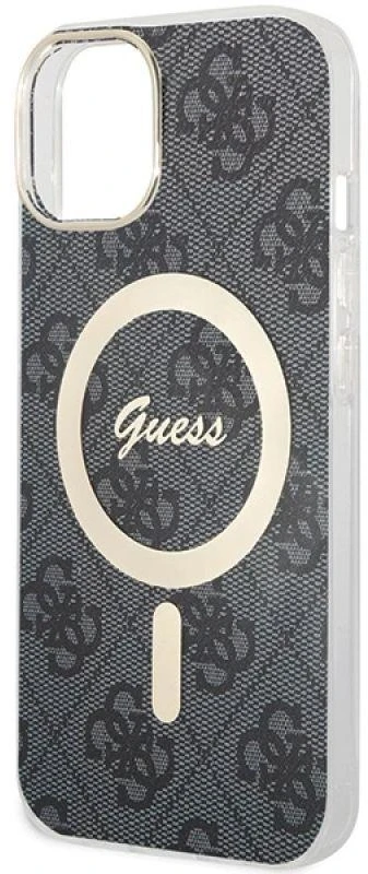 Guess GUHMP15MH4STK Apple iPhone 15 Plus/ 14 Plus 6.7″ juodos spalvos kietas dėklas 4G MagSafe