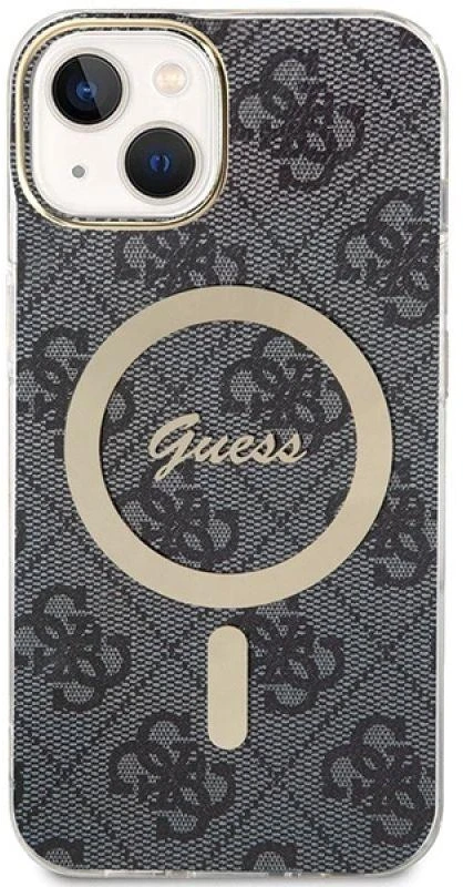 Guess GUHMP15MH4STK Apple iPhone 15 Plus/ 14 Plus 6.7″ juodos spalvos kietas dėklas 4G MagSafe