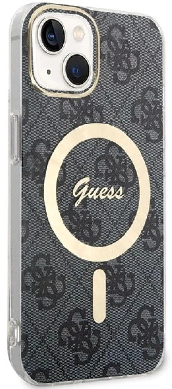 Guess GUHMP15MH4STK Apple iPhone 15 Plus/ 14 Plus 6.7″ juodos spalvos kietas dėklas 4G MagSafe