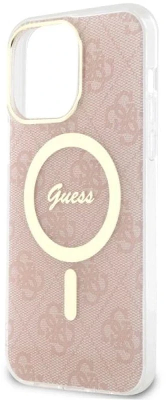 Guess GUHMP14XH4STP Apple iPhone 14 Pro Max 6.7″ rožinės spalvos kietas dėklas 4G MagSafe