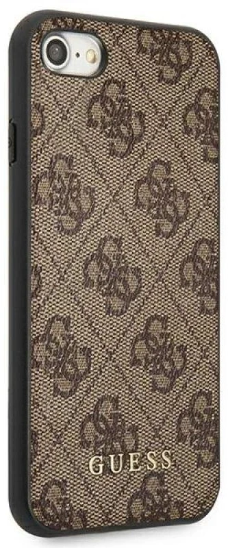 Guess GUHCI8G4GFBR Apple iPhone SE 2022 / 2020/ 7 / 8rudos spalvos kietas dėklas 4G Metal Gold Logo