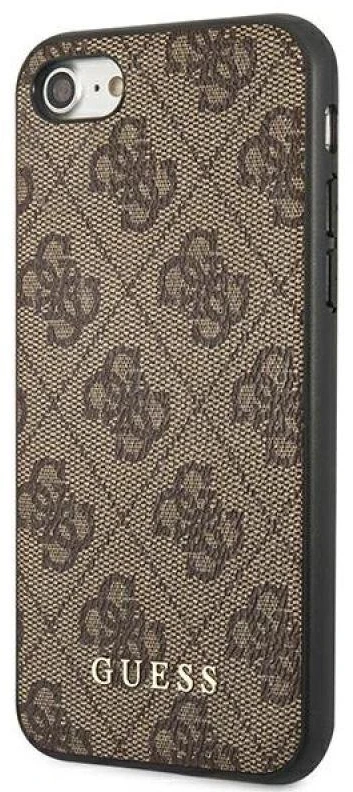 Guess GUHCI8G4GFBR Apple iPhone SE 2022 / 2020/ 7 / 8rudos spalvos kietas dėklas 4G Metal Gold Logo