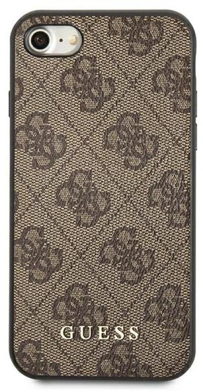 Guess GUHCI8G4GFBR Apple iPhone SE 2022 / 2020/ 7 / 8rudos spalvos kietas dėklas 4G Metal Gold Logo