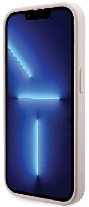 Guess GUHMP15LP4RPSP Apple iPhone 15 Pro 6.1″ rožinės spalvos kietas dėklas 4G Printed Stripes MagSafe