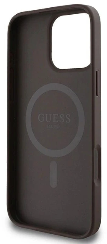 Guess 4G Printed Stripes MagSafe Apple iPhone 16 Pro Max - dėklas telefonui rudos spalvos