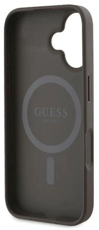 Guess GUHMP16MP4RPSW Apple iPhone 16 Plus 6.7″ rudos spalvos kietas dėklas 4G Printed Stripes MagSafe