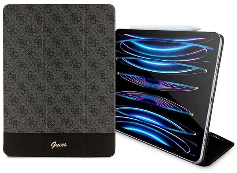 Guess GUFCP12PS4SGK iPad Pro 12.9"juoda/juodas 4G Stripe Allover